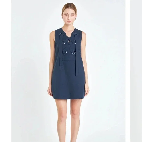 chinese dress ladies Iris Guipure Lace Mini Dress – English Factory main image 0